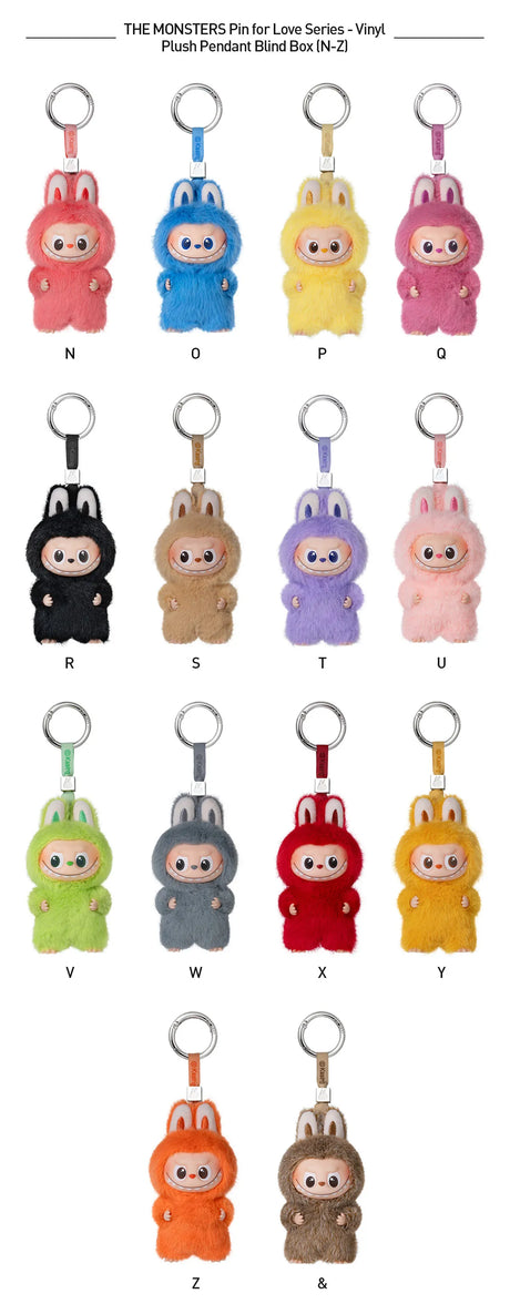THE MONSTERS Pin for Love Series-Vinyl Plush Pendant Blind Box/IN STOCK NOW