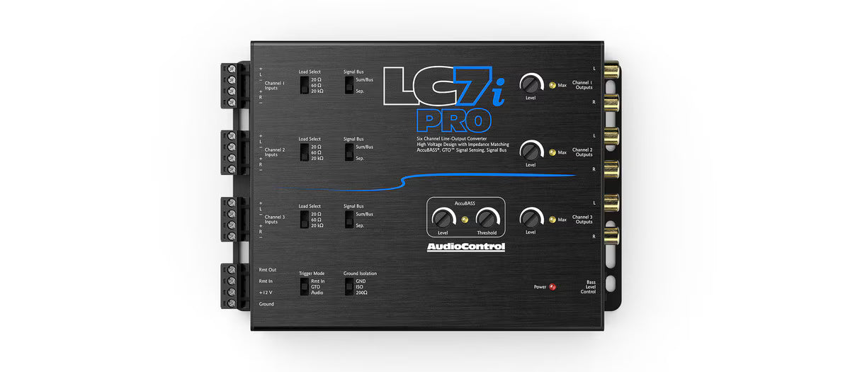 AUDIOCONTROL LC7iPRO 6 CHANNEL LINE OUT CONVERTER WITH ACCUBASS® WITH BASS KNOB/IN STOCK NOW