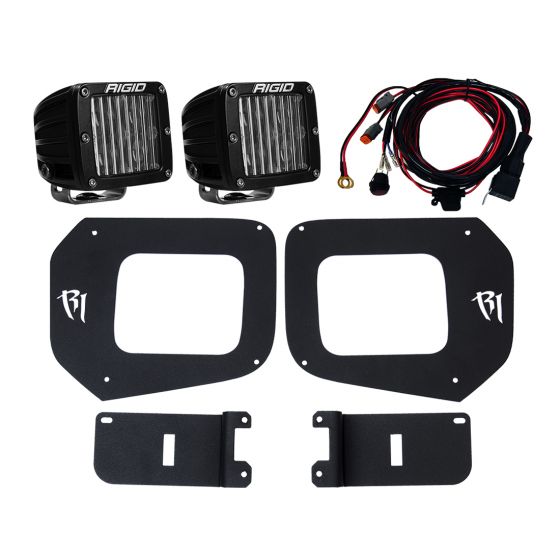 Rigid Industries - 465673 - 2016-2017 Tacoma Fog Mount Kit Sae Compliant D-Series Pair