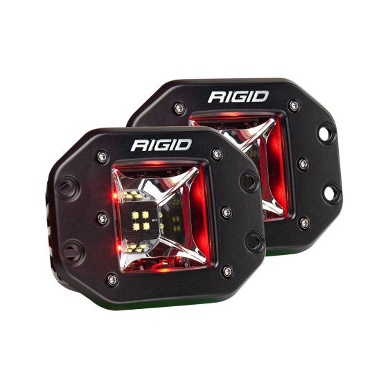 Rigid Industries - 68212 - Radiance Scene Red Backlight Flush Mount Pair