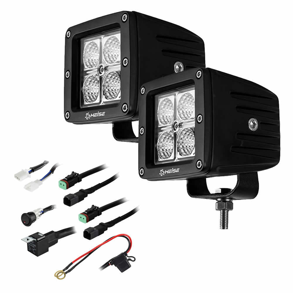 Heise HE-CL22PK Cube Light - 3 INches 4 LED - 2 Light Kit