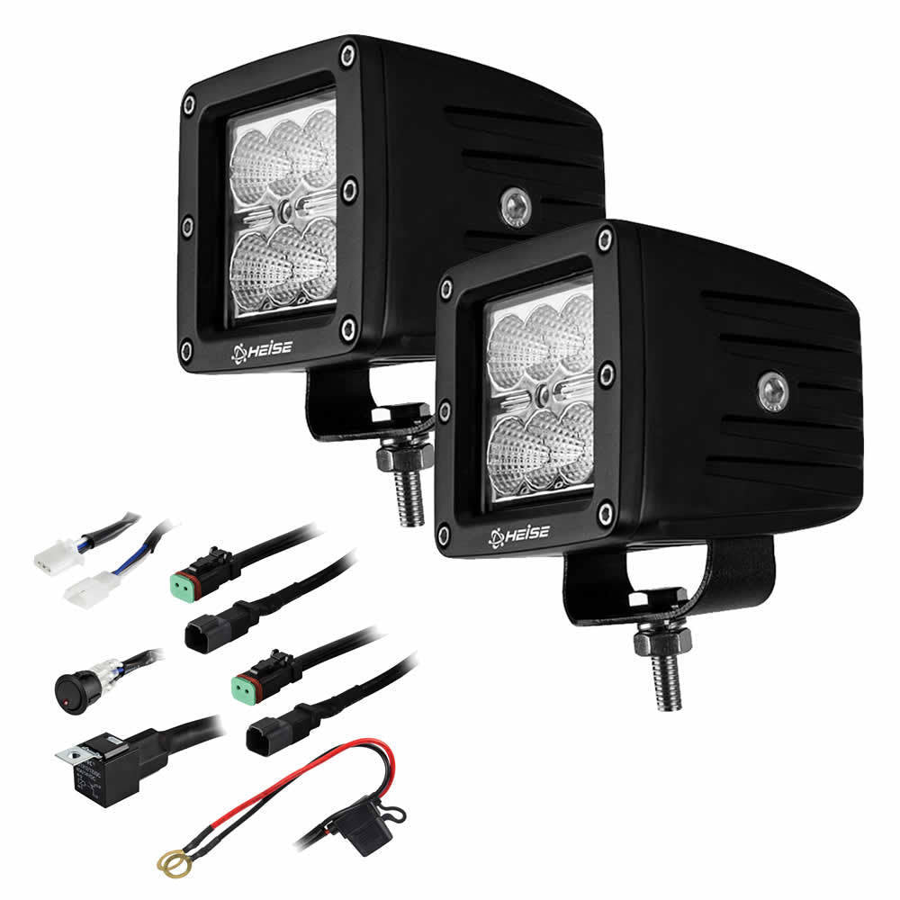 Heise HE-CL32PK Cube Light - 3 Inches 6 LED - 2 Light Kit