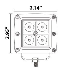 Heise HE-CL32PK Cube Light - 3 Inches 6 LED - 2 Light Kit
