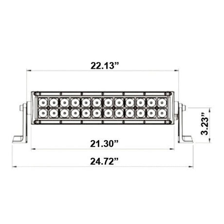 Heise HE-DR22 Dual Row Light Bar - 22 Inches