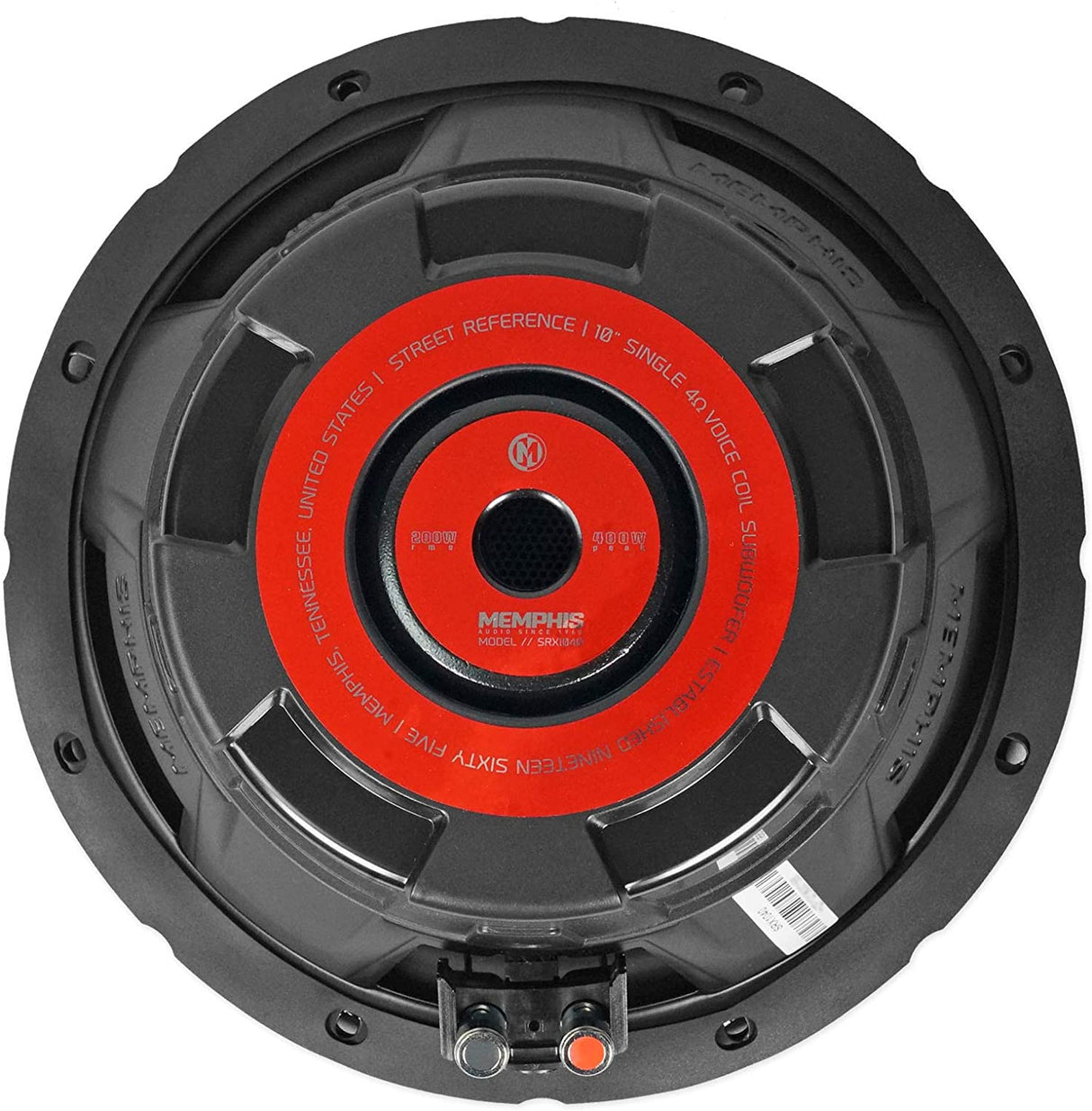 Memphis SRX1040 10" 200W RMS Single 4-Ohm Subwoofer