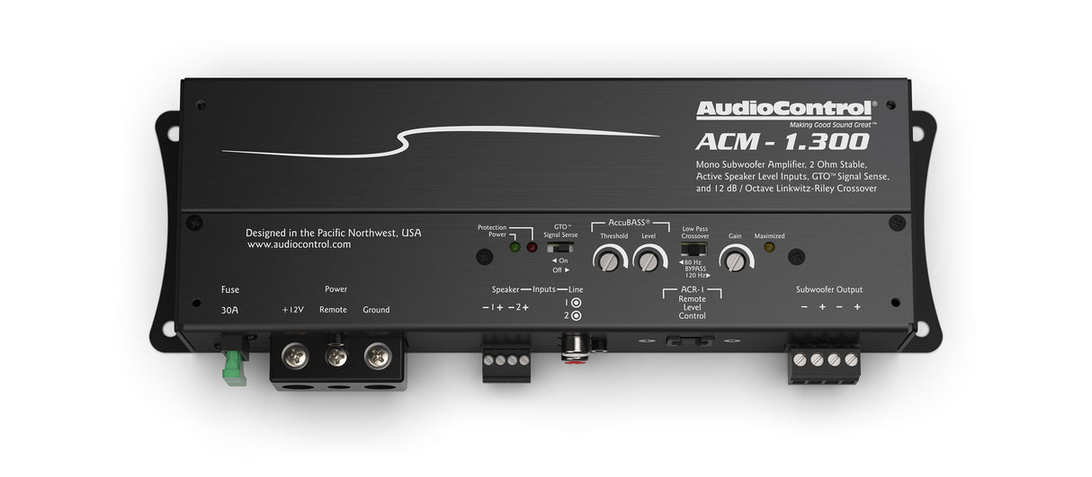 Audio Control ACM-1.300 Monoblock Micro Amplifier with Accubass®