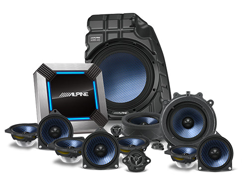 Alpine PSS-TSLA-223P 13-Speaker Sound System Upgrade for the 2022-Up Tesla Model 3 with Factory Premium Audio