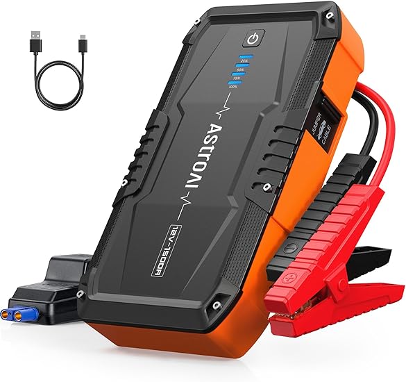 AstroAI S8 Jump Starter 1500A Battery Jump Starter with 3 Modes Flashlight and Jumper Cable