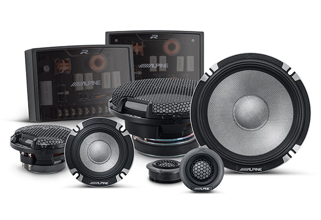 Alpine R2-S653 Next-Generation R-Series Pro 3-Way Component Speaker Set