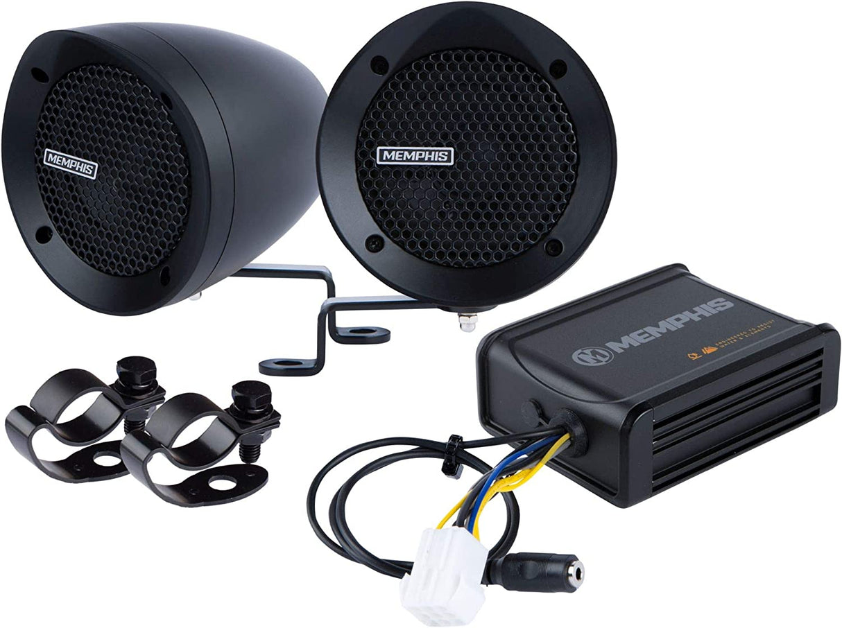 Memphis Audio MXABMB2 Powersports Handlebar Speaker Kit